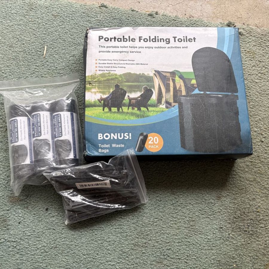 Portable folding toilet