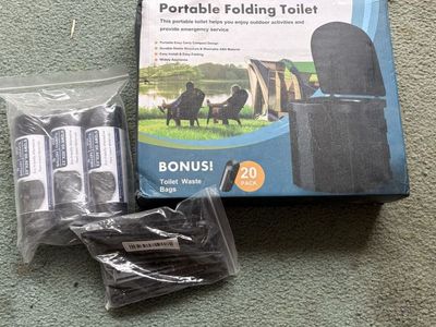 Portable folding toilet
