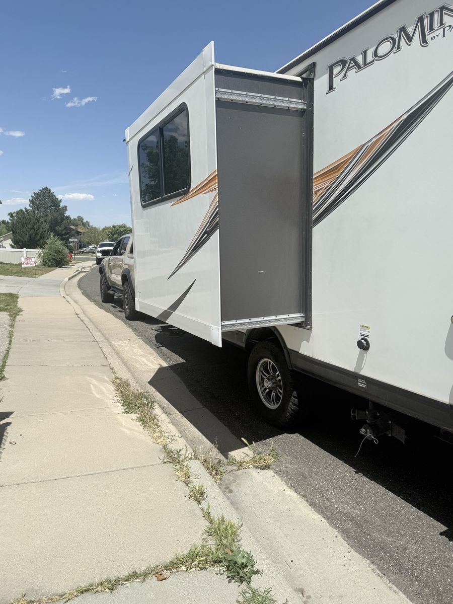 The 2021 Palomino PaloMini 186RBS (by Forest River) is a lightweight, single-axle travel trailer