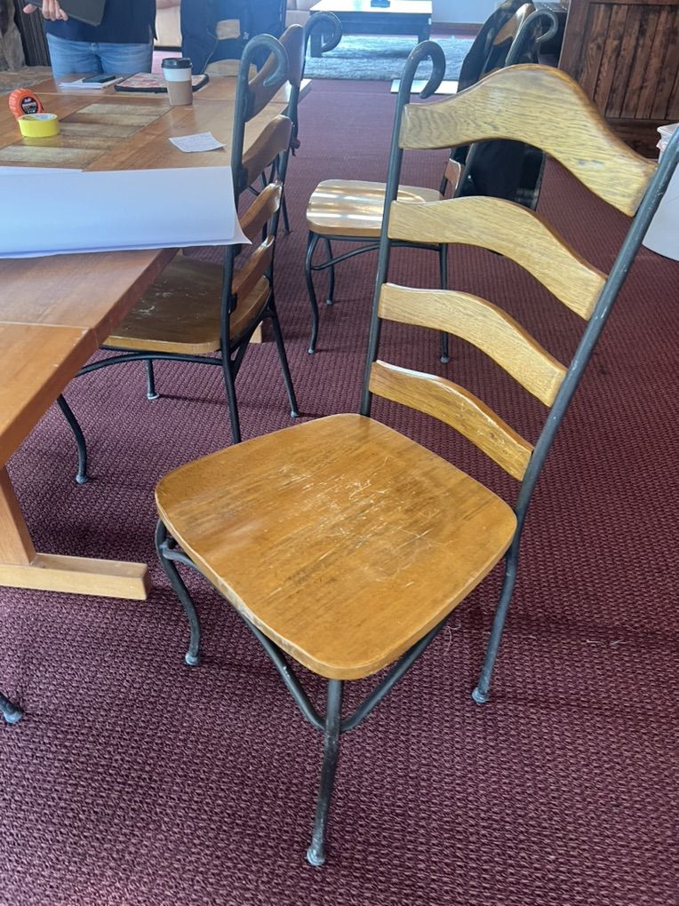 DinIng chairs Wood/Iron $10 Each OR $50