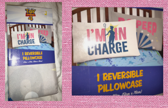 Disney Toy Story Bo Peep I'm in Charge Reversible Pillow Case Sz 20" x 30" NEW