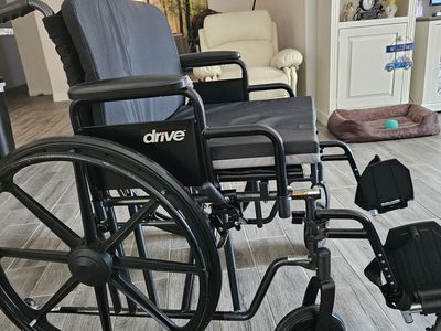 New extra wide folding wheelchair