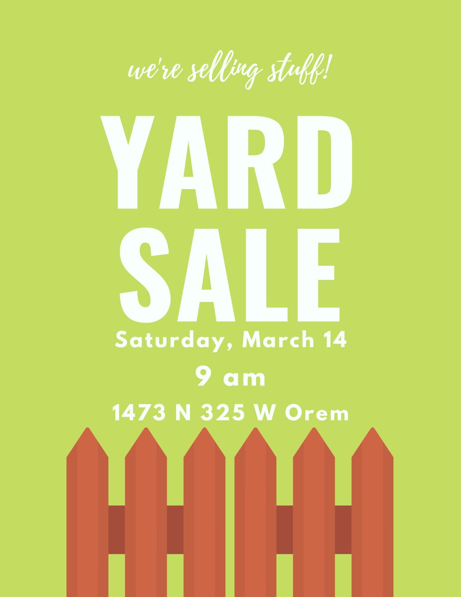 Moving Sale this Saturday March 14