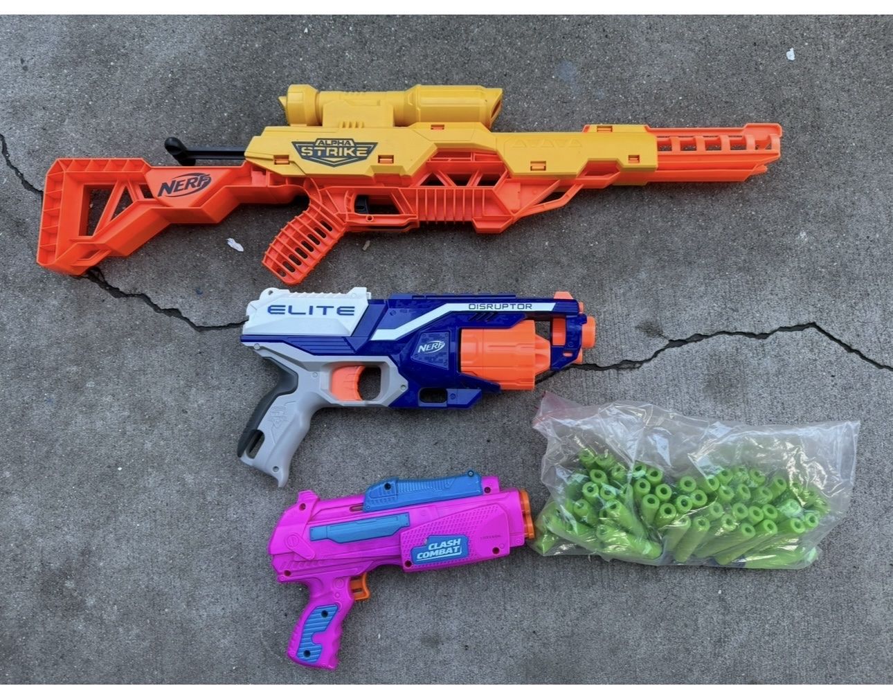 3 Nerf guns