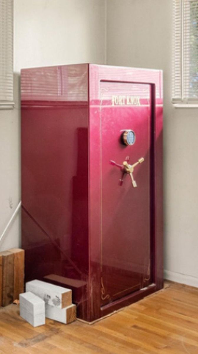 Fort Knox Large Maroon Heavy-Duty Safe with Carpeted Shelves (approx. 60" H x 24" W x 30" D)