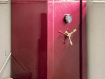 Fort Knox Large Maroon Heavy-Duty Safe with Carpeted Shelves (approx. 60" H x 24" W x 30" D)