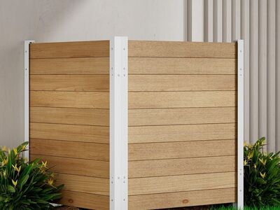Fence 2 Panel 42'H ×38'W Wood Outdoor Privacy Wall, Pool Equipment Enclosure, Trash Can Enclosures