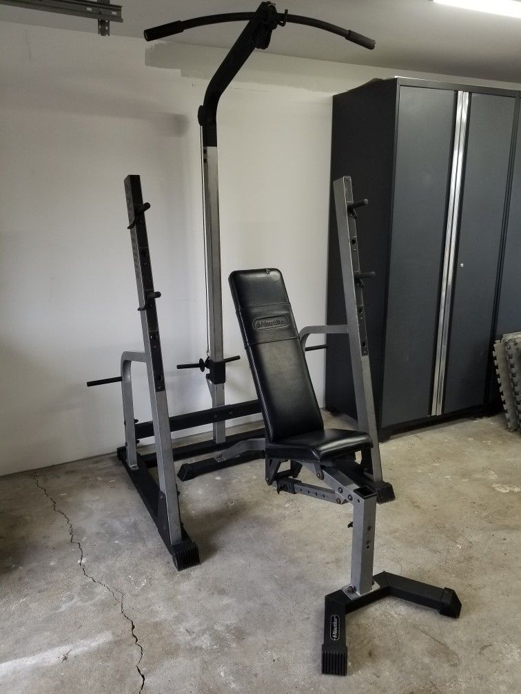 Nautilus Squat Rack / Lat Pull Down Pulley System