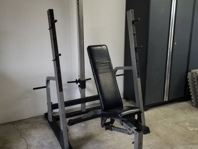 Nautilus Squat Rack / Lat Pull Down Pulley System