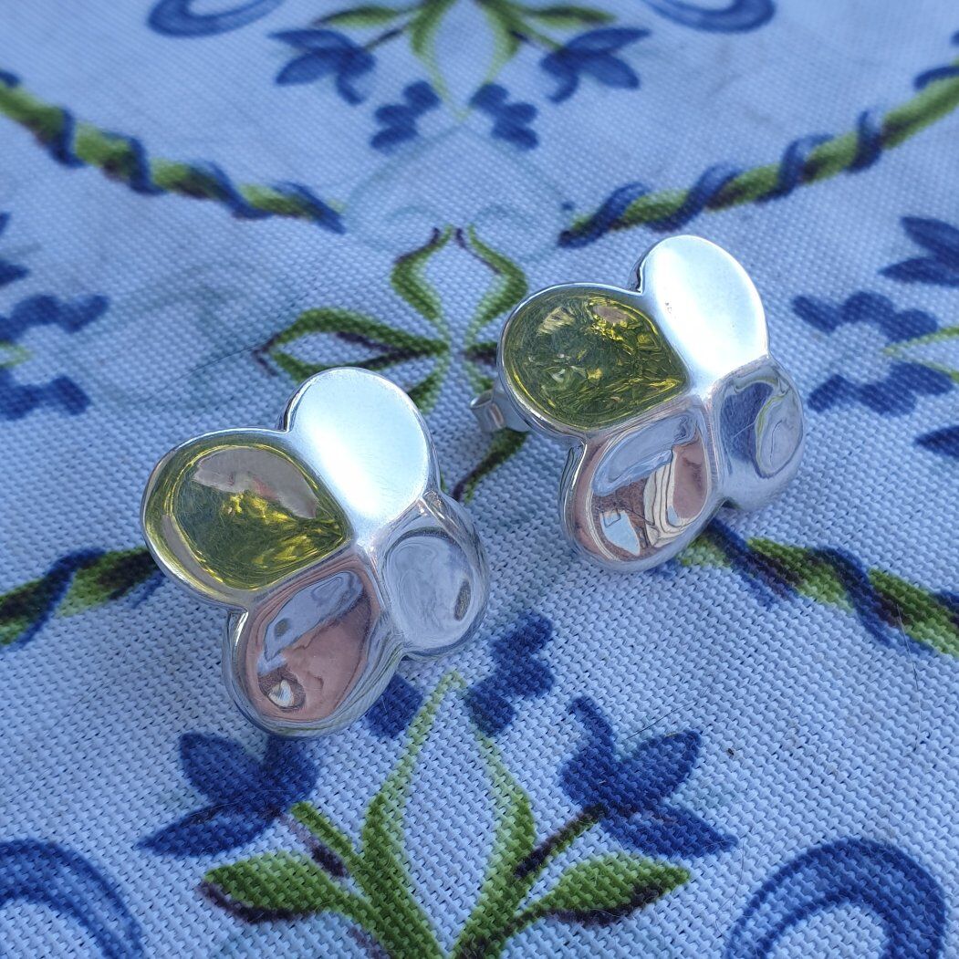 Sterling Silver 925 Flower Earrings