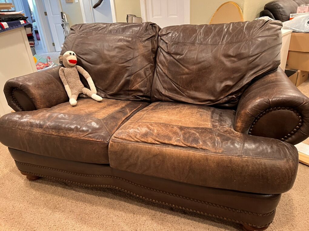 Leather Loveseat Couch