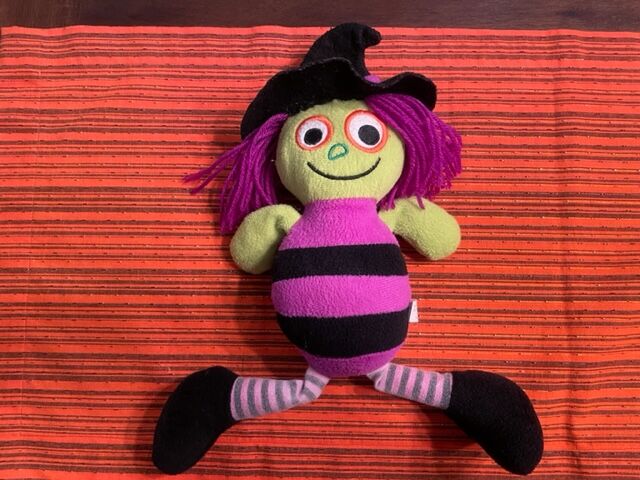 Halloween Stuffed Toy Witch Decoration with Squeaker