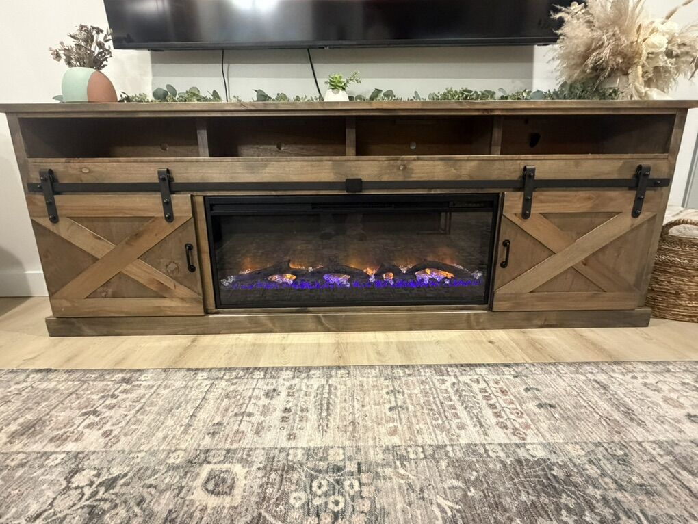 94 Inch Farmhouse TV Stand/Entertainment Center