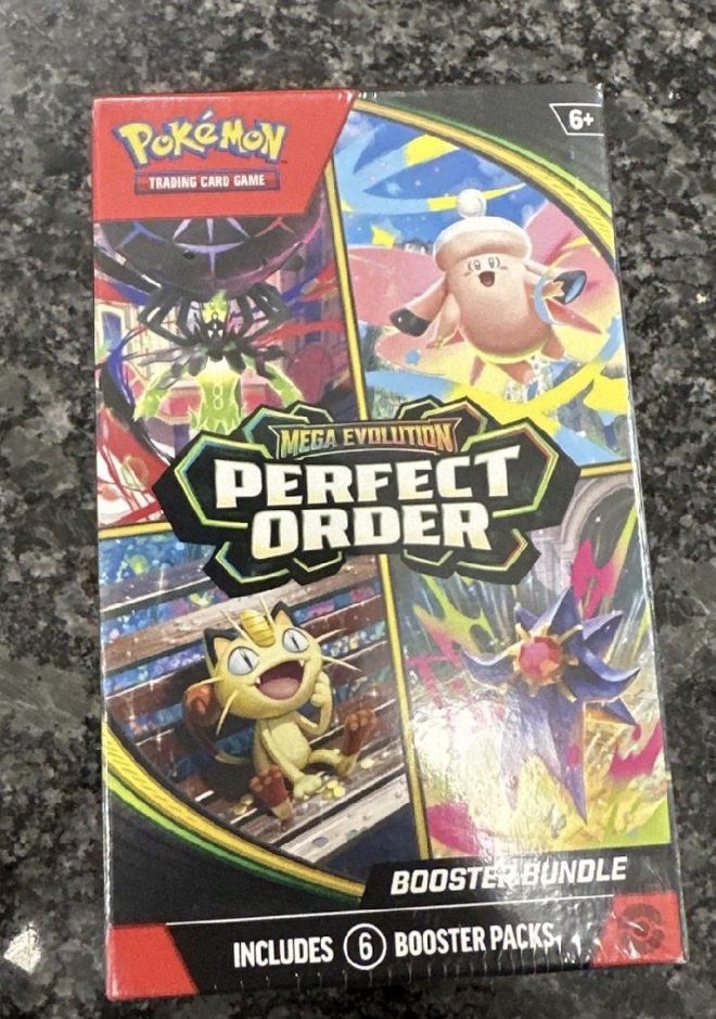 Pokemon TCG Mega Evolution Perfect Order Booster Bundle - 6 Booster Packs - New