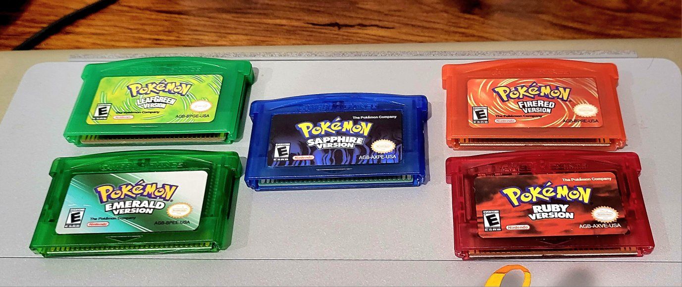 Asst Pokemon Game Boy Advance Games - Ruby, Sapphire, Emerald & FireRed