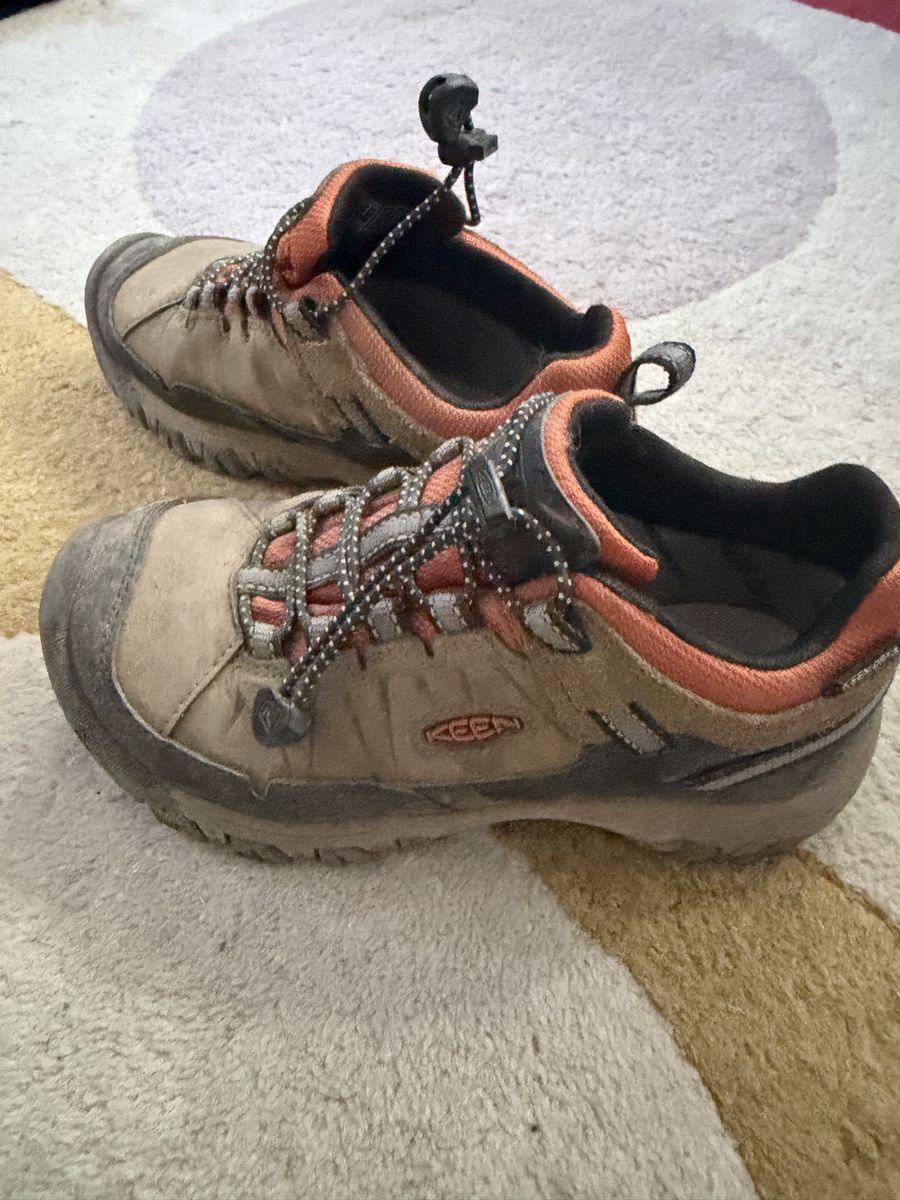 KEEN Kids' Targhee Sport Waterproof Hiking Shoes US Size 1 Brown/Orange