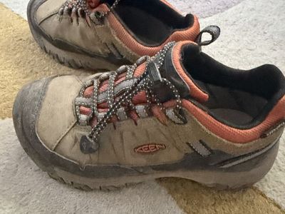 KEEN Kids' Targhee Sport Waterproof Hiking Shoes US Size 1 Brown/Orange