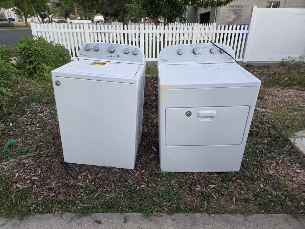 Washer and dryer for repair or scrap