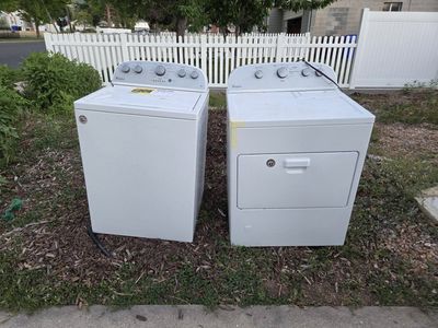 Washer and dryer for repair or scrap