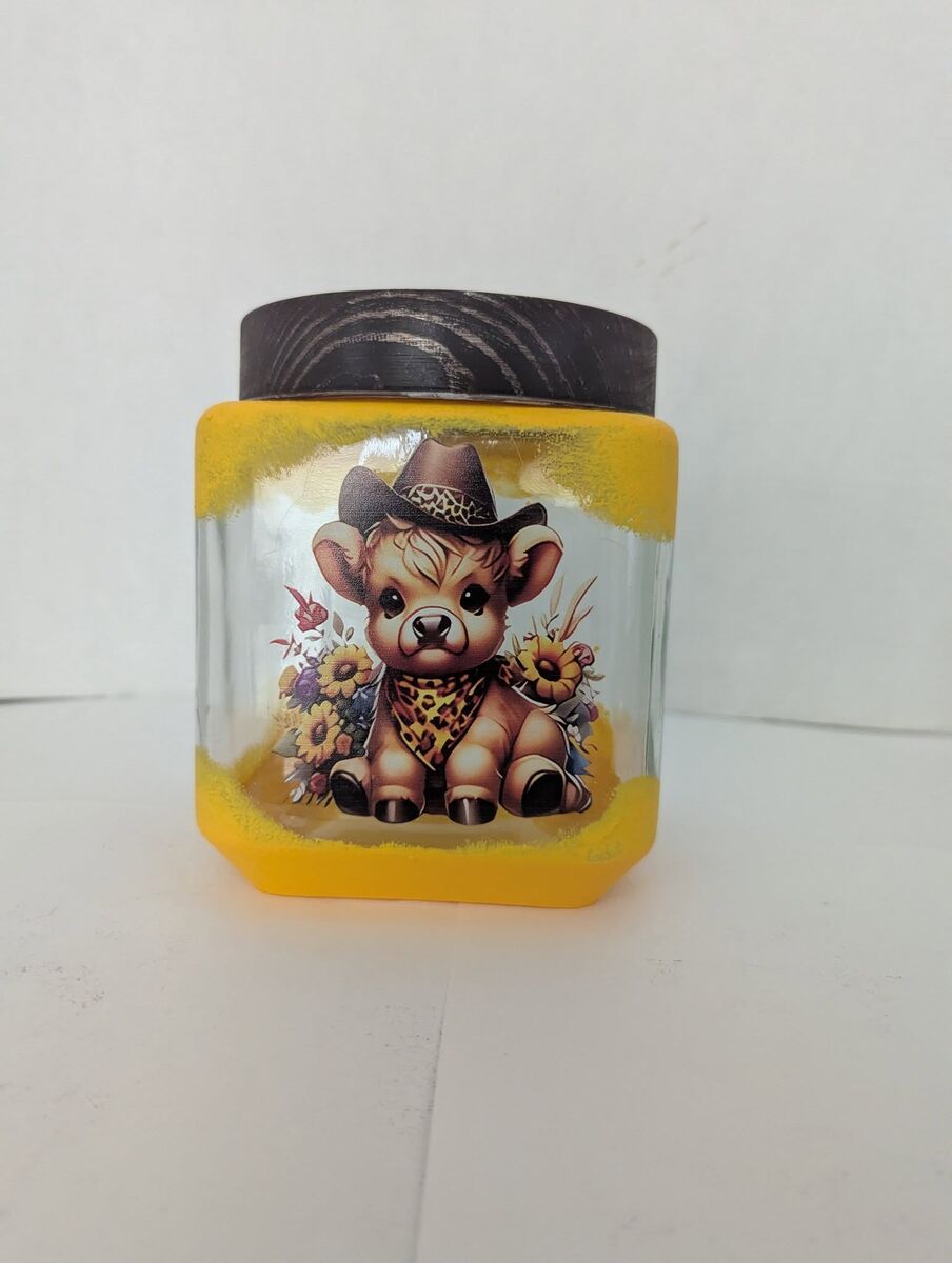 Highland Cows/ Christmas/ Peppermint Candy Jar