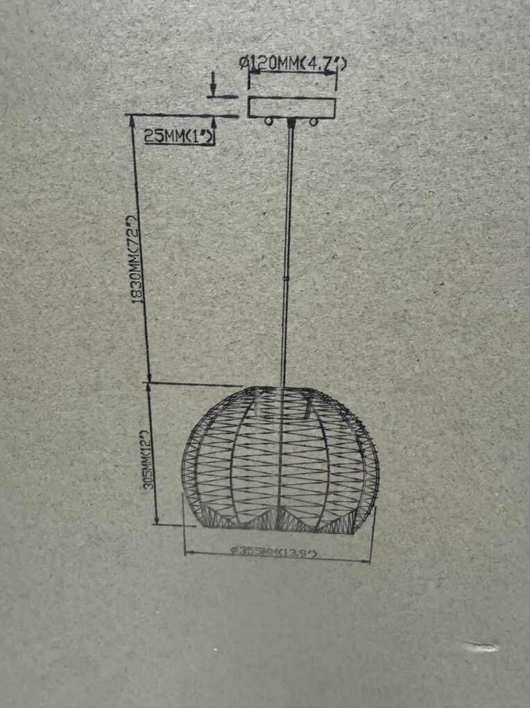 **NEW** Kenroy home 1-Light White Shaded Pendant