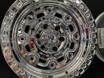New set of 4 wheels Fittipaldi Offroad FT100 Chrome Wheels - 17x9, 6x5.50 lug Pattern, -12 Offset