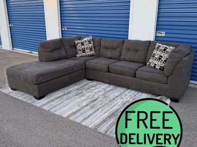 Modern Grey Ashley Sectional Couch-FREE DELIVERY-