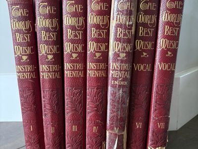 Antique 1909 The World's Best Music Book Set (7 Volumes) - The University Society