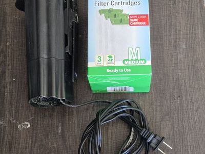 Tetra Whisper 5-10 Gal, PF-10 Fish Tank Filter + 2 new Cartidges