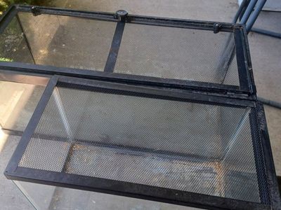 two glass enclosures for hamsters /mammals