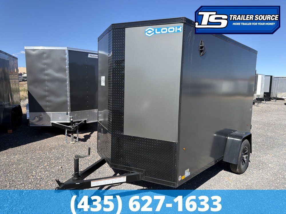 6x10 Look ST DLX Enclosed Cargo Trailer - 6'6" Interior - 3.5K GVWR - .080 PolyCor, Alloy Wheels, Black Out Package