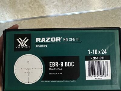 Vortex Razor 1-10 HD Gen 3 EBR-9 BDC