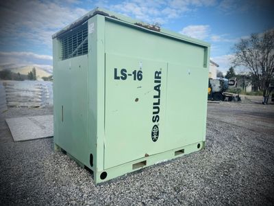 Sullair LS-16 Industrial Air Compressor, Model LS-16, Used Condition, Heavy-Duty