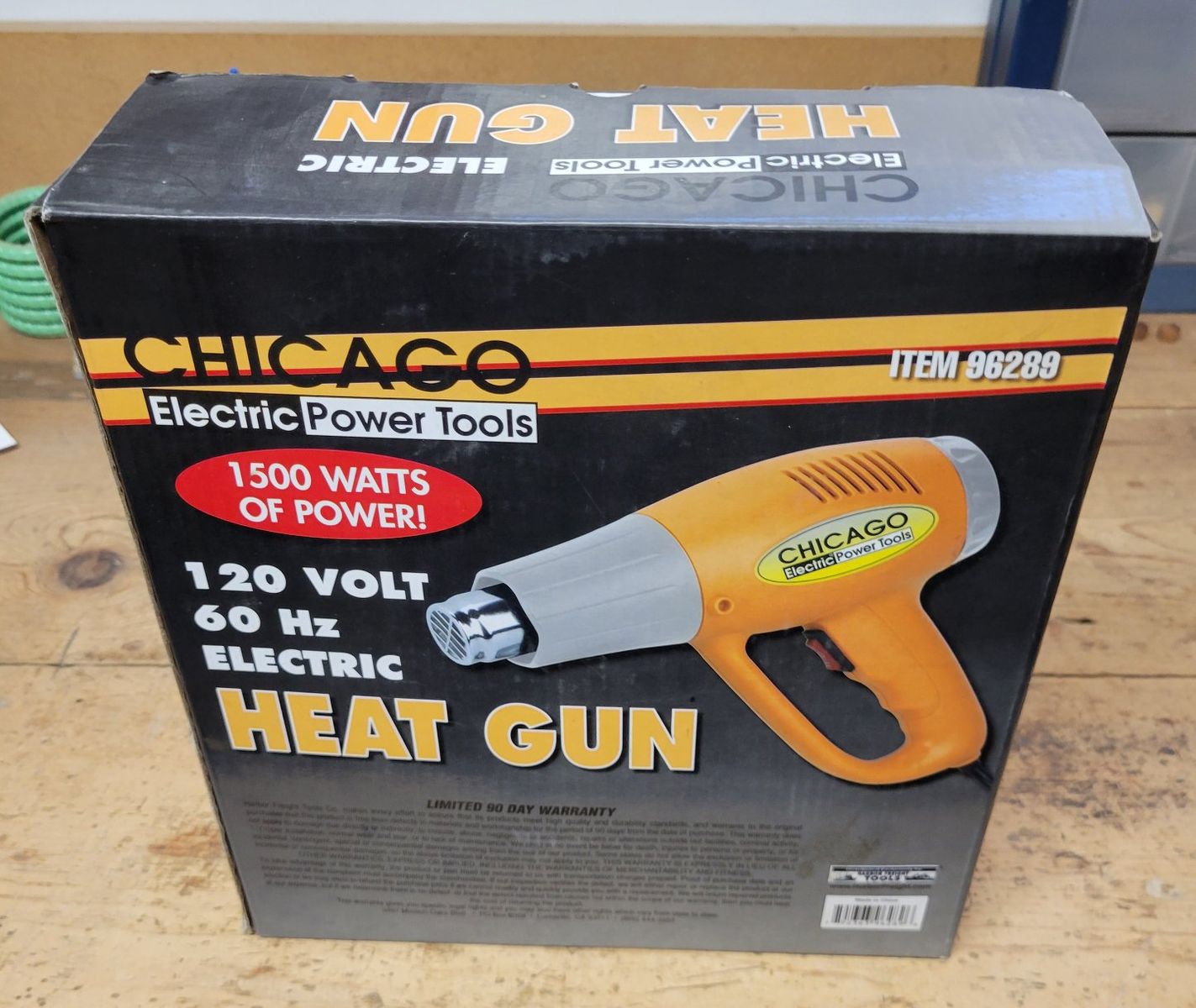 Chicago Electric Power Tools 1500W Dual Temperature Heat Gun (Item 96289)