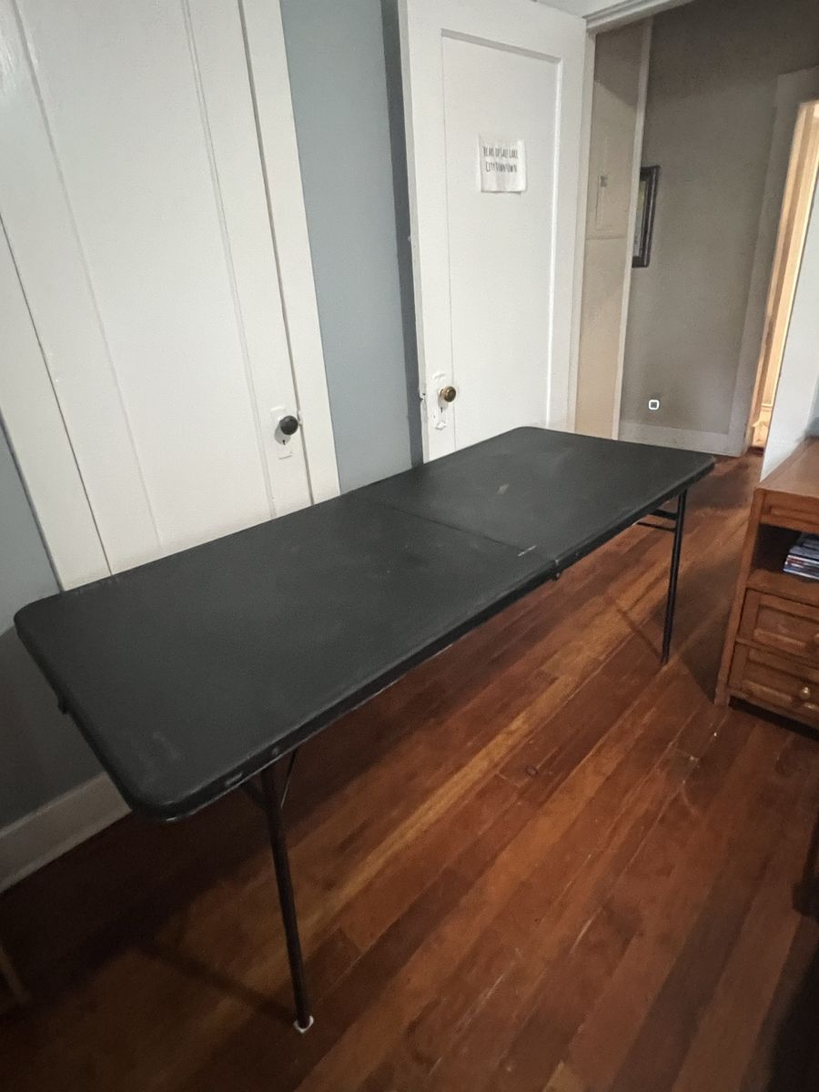 Black Folding Table Portable Event Table Utility Table