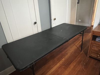 Black Folding Table Portable Event Table Utility Table
