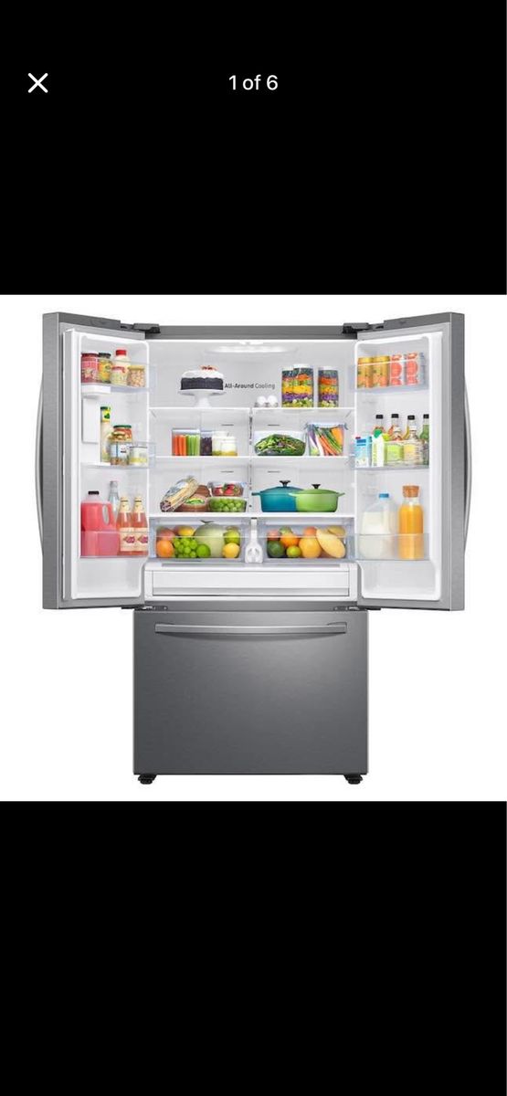 Samsung - 28 cu. ft. 3-Door French Door Refrigerator with Large Capacity - Stainless Steel