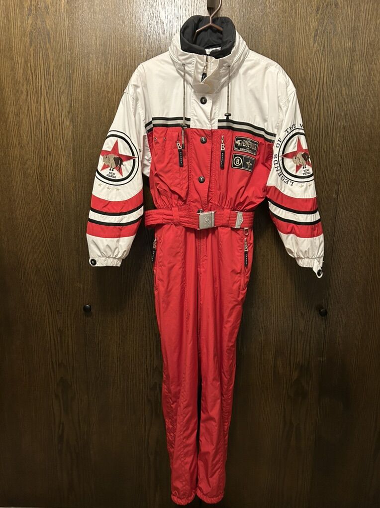 Rare Vintage Red Bogner One Piece Ski Suit