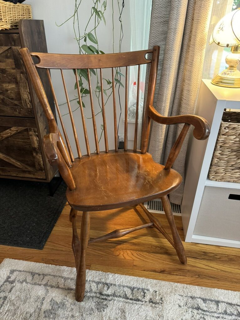 Vintage Wood Spindle Chair