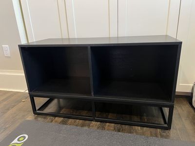 Crosley Enzo Record Storage Media Console, 40", Black