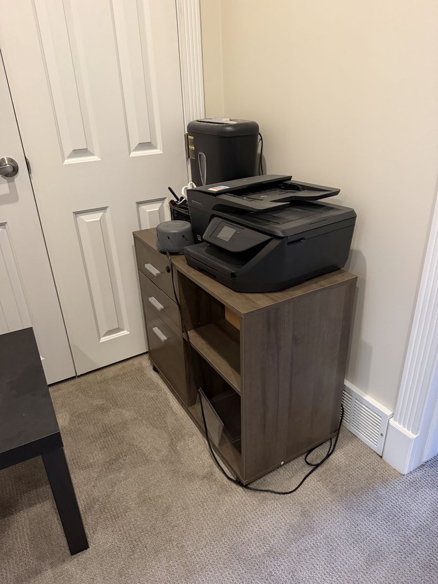 Small brown office desk/organizer
