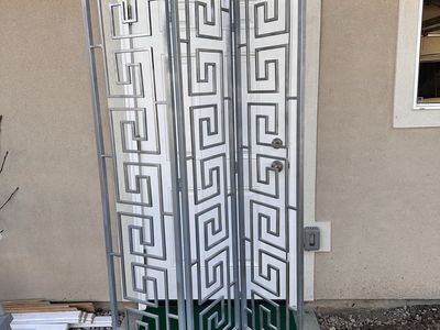 Metal Silver 3 Panel Room Divider