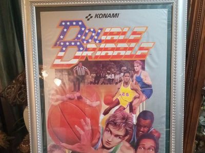 Konami Double Dribble Framed Arcade Poster Vintage Basketball Video Game Art