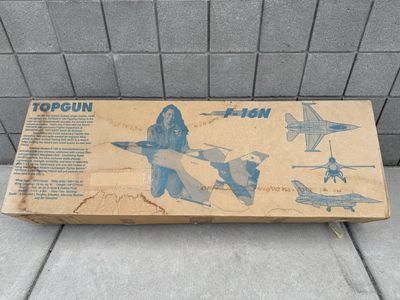 Old Stock from the 1990s! Combat Models Topgun F-16N Foam RC Fighter Jet - INCOMPLETE