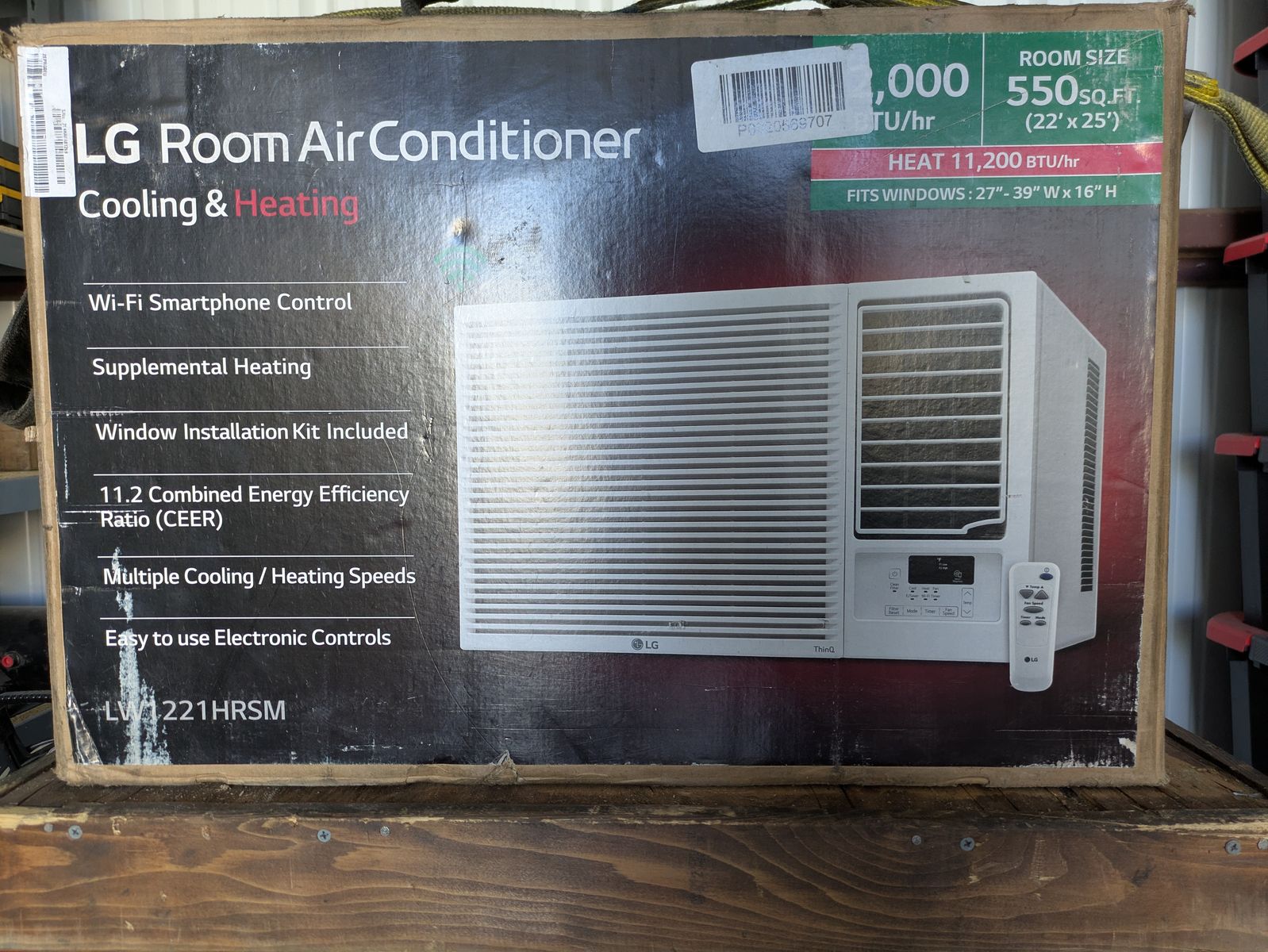 Air Conditioner, LG 12,000 BTU 230/208-Volt Window With Cool and Heat, Wi-Fi Enabled