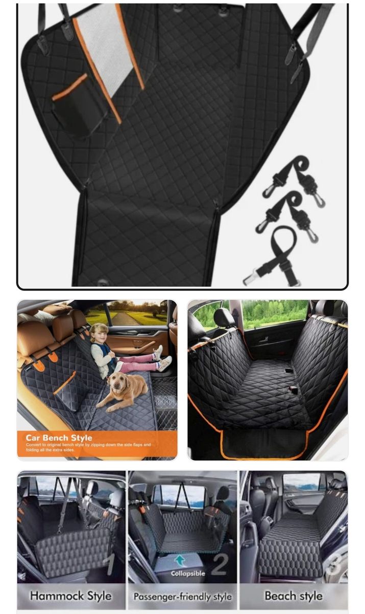 BACK SEAT HAMMOCK FOR DOGS AND CATS