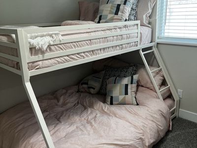 Metal bunk bed twin over full