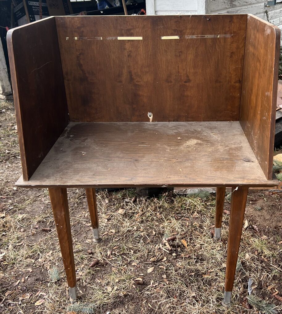 Sturdy Wooden Privacy Office Desk