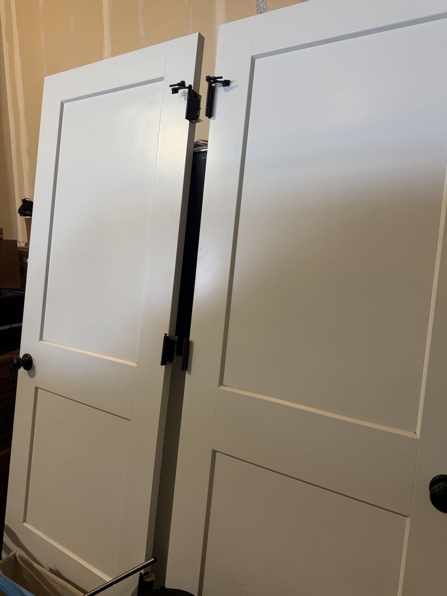 White 2-Panel Shaker Style Interior Doors with Hardware - 2 Available