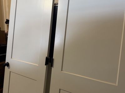 White 2-Panel Shaker Style Interior Doors with Hardware - 2 Available
